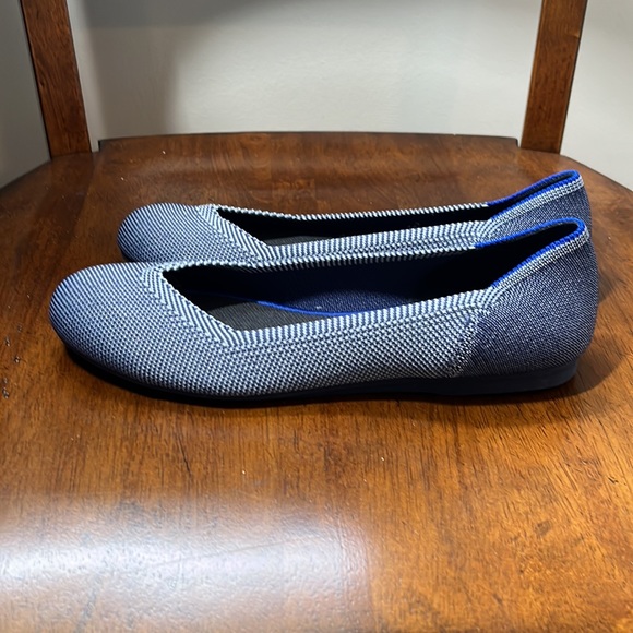 Rothy’s Sz 6.5 retired Navy Birdseye Flats - Picture 3 of 5